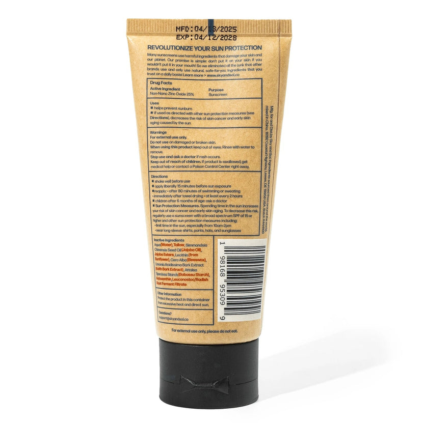 Sky and Sol Mineral Sunscreen SPF 50 for Face & Body